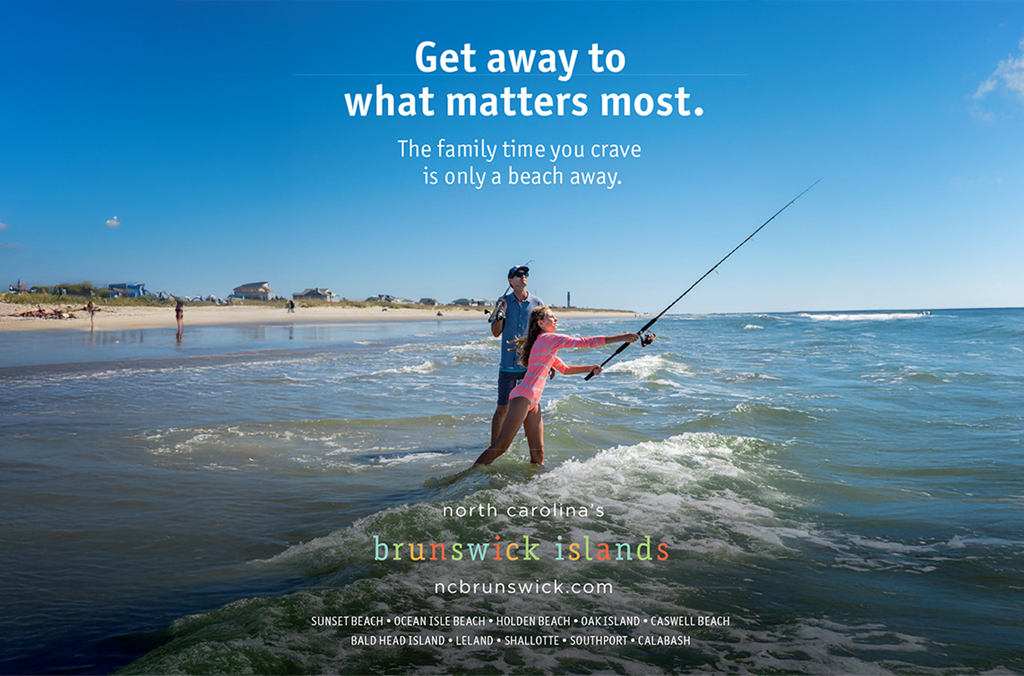 Father and daughter fishing